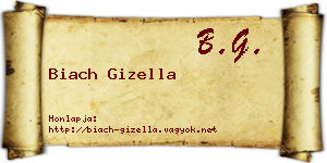 Biach Gizella névjegykártya