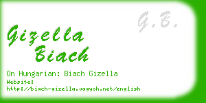 gizella biach business card